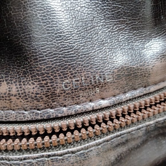 106111E V Celine Satchel Bag Brown PVC. A - Picture 9 of 10